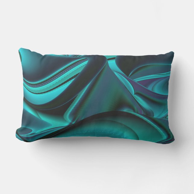 Coussin D'extérieur Arc-en-ciel métallique Abstrait futuriste (Recto)