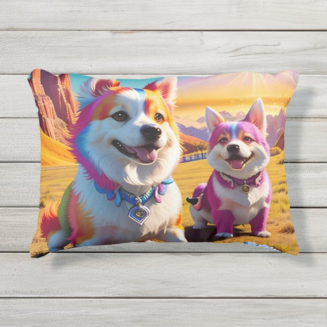 Coussin D'extérieur Beau animal quatre (Devant)
