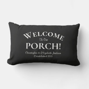 Coussin D'extérieur Bienvenue sur Porch Custom Family Names Citation N
