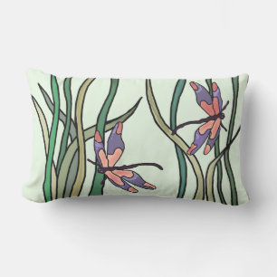 Coussin D'extérieur Bleu rouge mignon et Feuilles verts