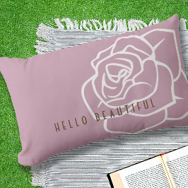 Coussin D'extérieur Bonjour belle - Rose rose moderne extérieur