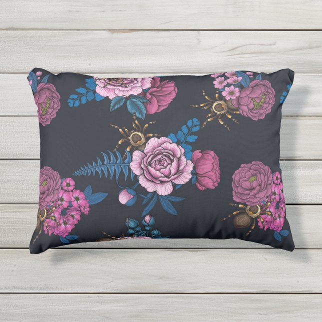 Coussin D'extérieur Bouquets et tarantula 2 (Devant)