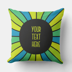 Coussin D'extérieur BOUTON RAYS XXII + votre photo, texte, monogramme