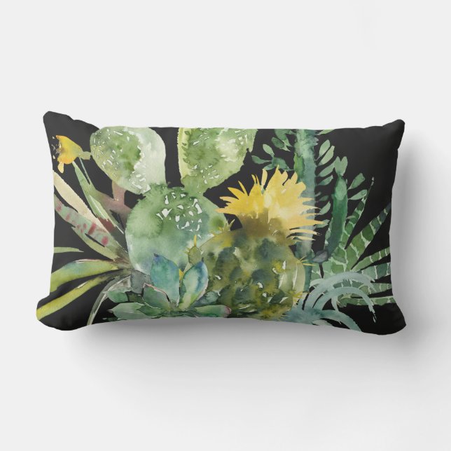 Coussin D'extérieur Cactus Black Outdoor (Recto)