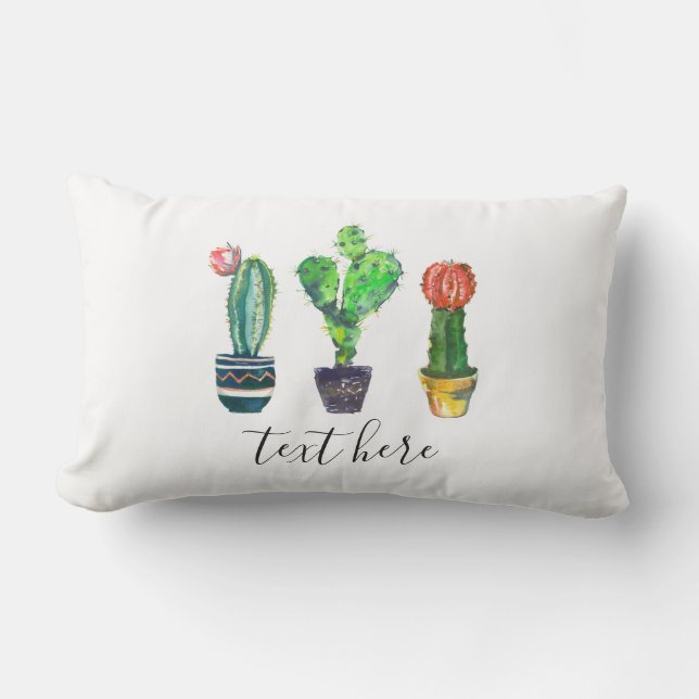 Coussin D'extérieur cactus, succulent, aquarelle, fiesta, mexicaine, (Recto)