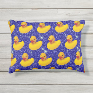 Coussin D'extérieur Canards en caoutchouc drôles Ferme de caneton jaun