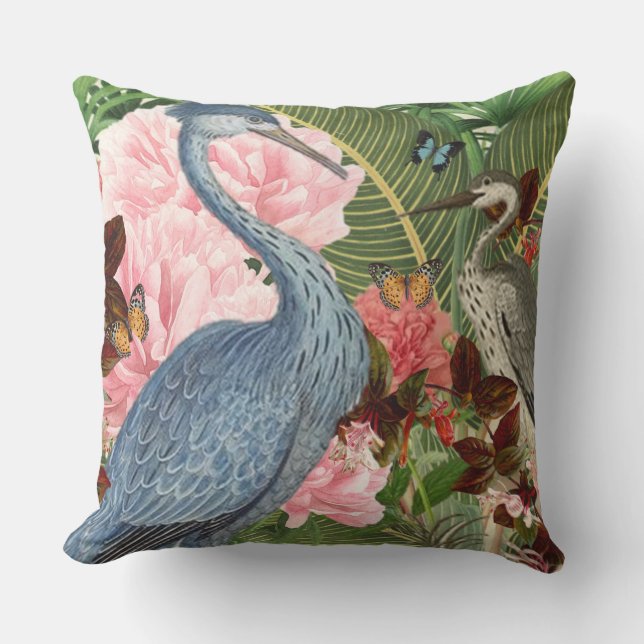 Coussin D'extérieur Carreau d'intérieur/extérieur de hérons (Recto)