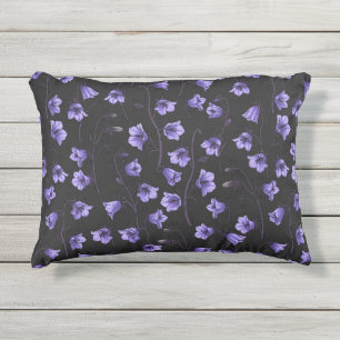Coussin D'extérieur Cellules bleues de minuit, cloches, Bellflowers