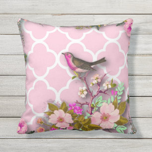 Coussin D'extérieur Chic chic, français chic, vintage, floral, rustiqu