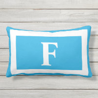 Ciel lumineux bleu Bold Monogramme initial extérie