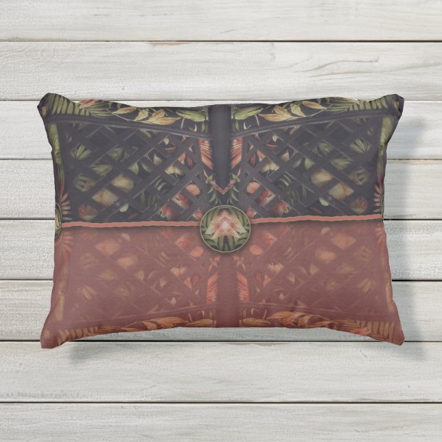 Coussin D'extérieur Clutch de latticulation tropicale (Devant)