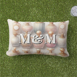 Coussin D'extérieur Collection de parfums de niche, aquarelle à monogr