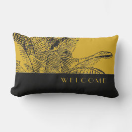 Coussin D'extérieur Conception de feuilles de palme tropicale moderne