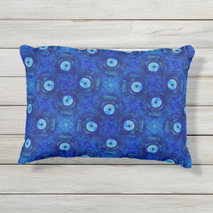Coussin D'extérieur Cool, art numérique moderne de motif d'oeil