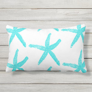 Coussin D'extérieur Coton Motif blanc blanc blanc blanc Turquoise d'é