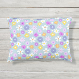 Coussin D'extérieur Couleurs pastel les années 70 style rétro