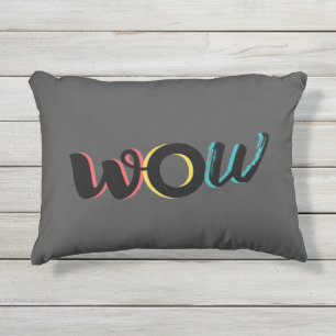 Coussin D'extérieur Design de typographie moderne, amusant, coloré de 