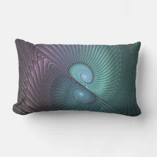 Coussin D'extérieur Deux spirales colorées art fractal abstrait modern