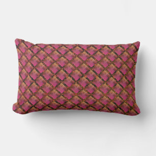 Coussin D'extérieur Diamants Boho Pink and Gold Passion