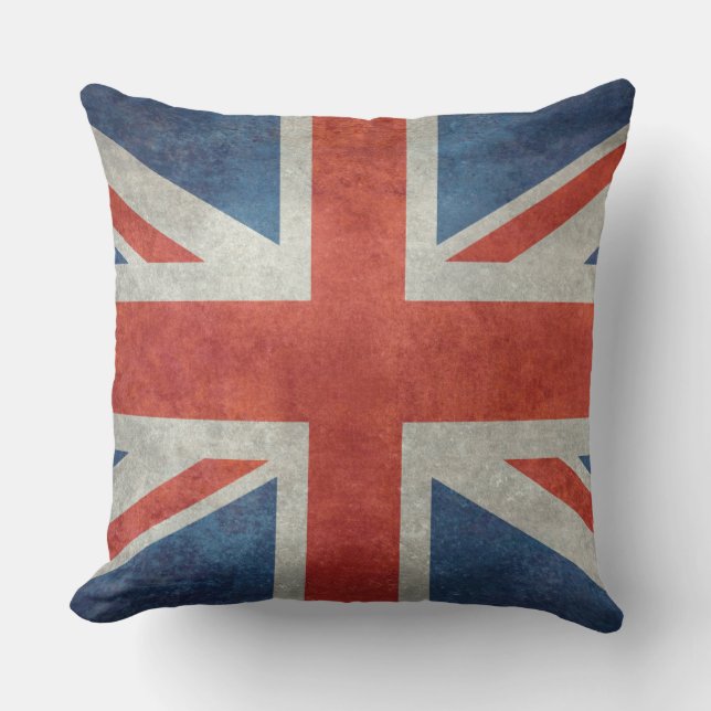 Coussin D'extérieur Drapeau BRITANNIQUE d'Union Jack dans de rétros (Recto)