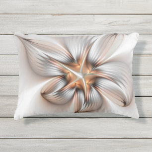 Coussin D'extérieur Élégance florale Art Abstrait fractal moderne