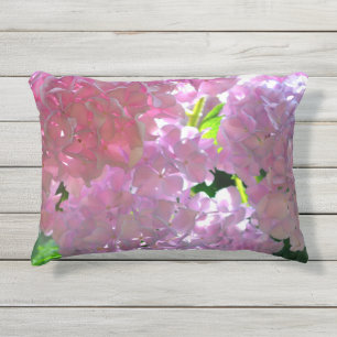 Coussin D'extérieur Elégant flores rose douce hydrangée rose rose