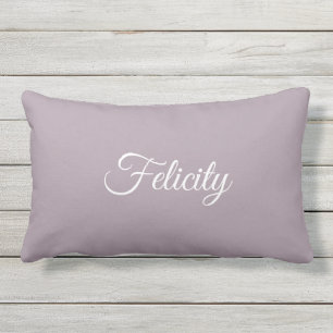 Coussin D'extérieur Élégant Script De Nom Personnalisé Lettre Initi