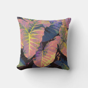Coussin D'extérieur Éléphant Feuilles en Pastels Tropicaux
