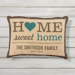 Coussin D'extérieur Enseigne de bienvenue personnalisée Maison Douce M