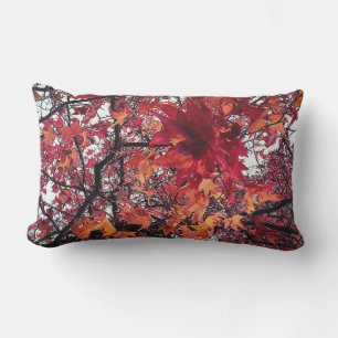 Coussin D'extérieur Feuille rouge et orange