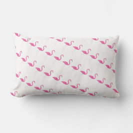 Coussin D'extérieur Flamants roses rose amusant sur blanc - extérieur