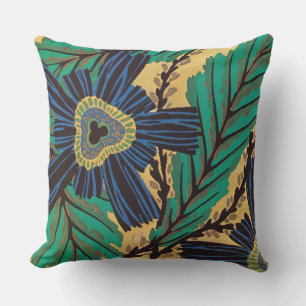 Coussin D'extérieur Fleur Bleue Art Déco de Séguy
