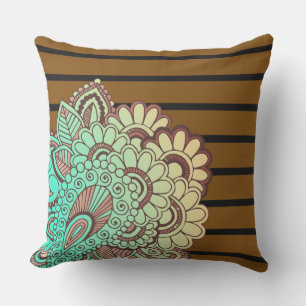 Coussin D'extérieur Floral Paisley ornements & rayures + vos idées