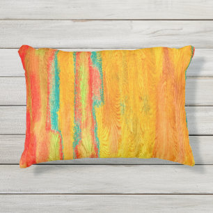 Coussin D'extérieur Fond à grain de bois moderne coloré