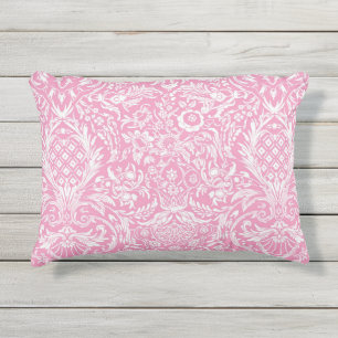 Coussin D'extérieur Fuchsia rose ananas Victorian Vintage Damask