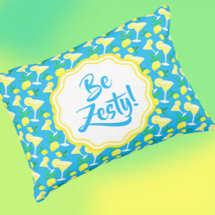 Coussin D'extérieur Gouttes de citron Zesty Caraïbes Bleu 