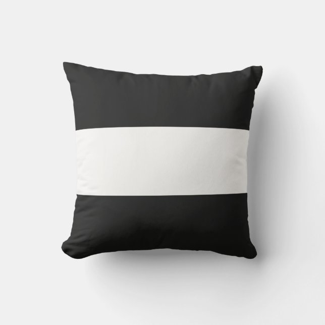 Coussin D'extérieur Horizontal noir et blanc personnalisé (Recto)