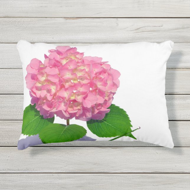 Coussin D'extérieur Hydrangée rose rose fleur rose (Devant)