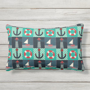 Coussin D'extérieur Image de mise en correspondance nautique
