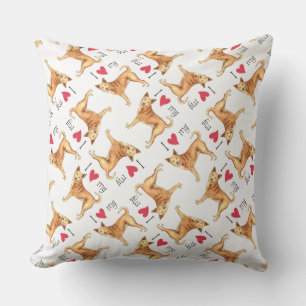 Coussin D'extérieur J'aime mon chien canadien