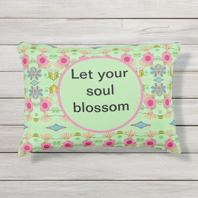 Coussin D'extérieur Jardin Éclectique Enchantant : Beauté Florale Dive (Devant)