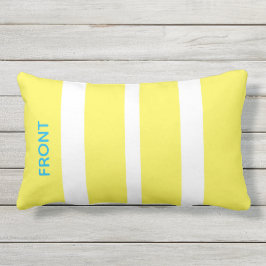Coussin D'extérieur Jaune et blanc joyeux en extérieur