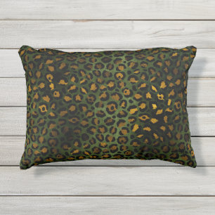 Coussin D'extérieur Jungle Vert Jaune Cheetah Leopard Motif