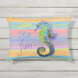 Coussin D'extérieur Le coucher du soleil lumineux mignon colore