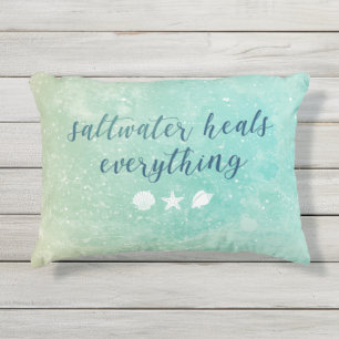 Coussin D'extérieur L'eau salée guérit tout