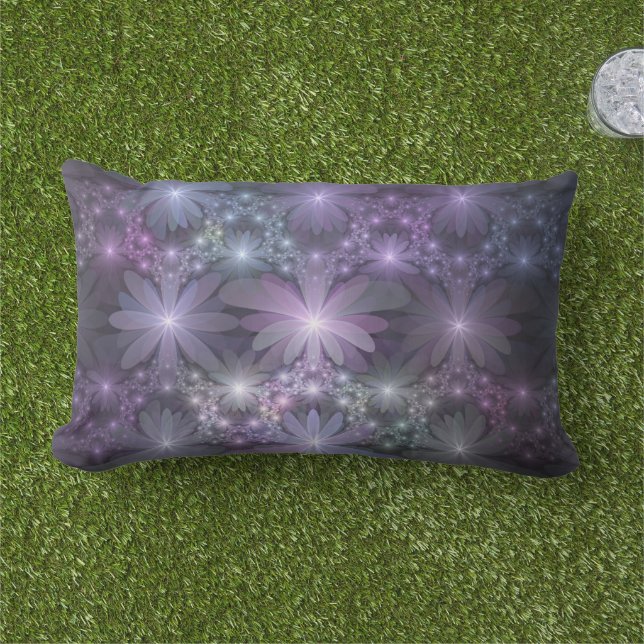 Coussin D'extérieur Lit de fleurs Art Fractal Abstrait tendance brilla (Herbe)