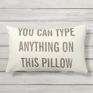 Coussin D'extérieur Lumbar crème personnalisé affligé
