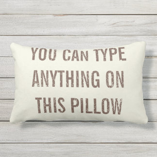 Coussin D'extérieur Lumbar crème personnalisé affligé