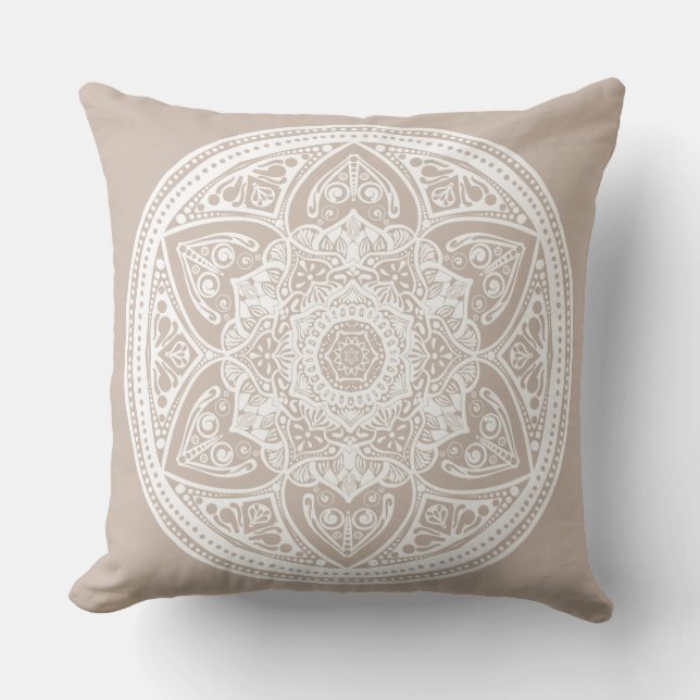 Coussin D'extérieur Mandala en laine (Recto)