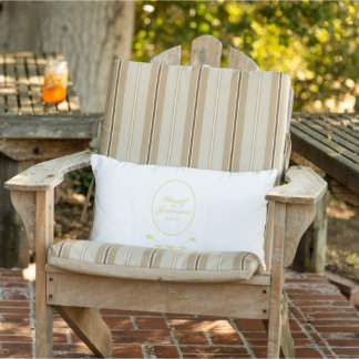 Coussin D'extérieur Mariage blanc et or